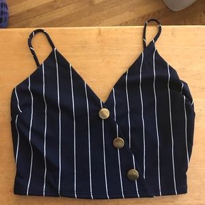 Navy blue crop tank